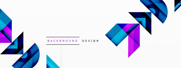 Visually captivating background design showcasing dynamic geometric lines, triangles, and squares. This composition blends precision and movement, creating an engaging graphic with a modern aesthetic