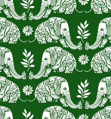 seamless elephant pattern