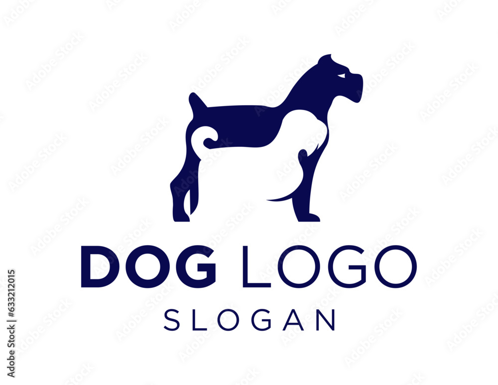 Aufkleber logo about dog on a white background. created using the coreldraw application.