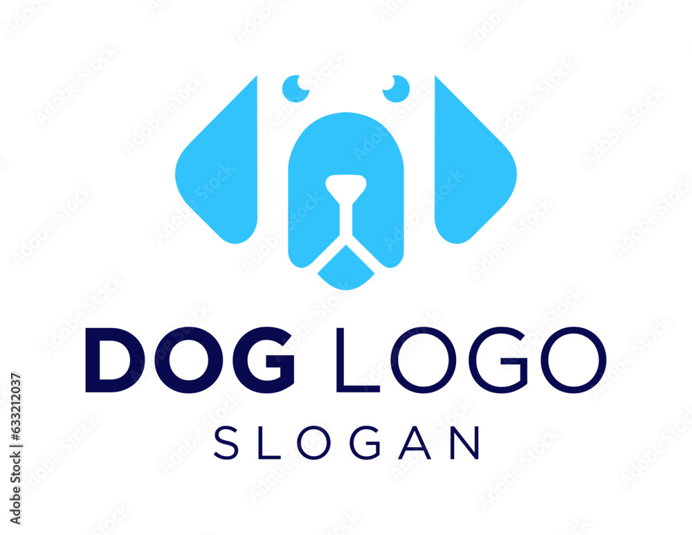 Aufkleber logo about dog on a white background. created using the coreldraw application.