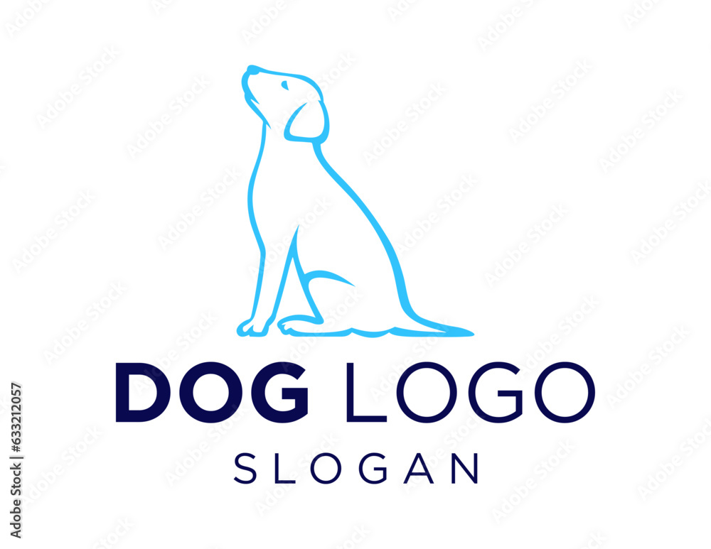 Poster logo about dog on a white background. created using the coreldraw application.