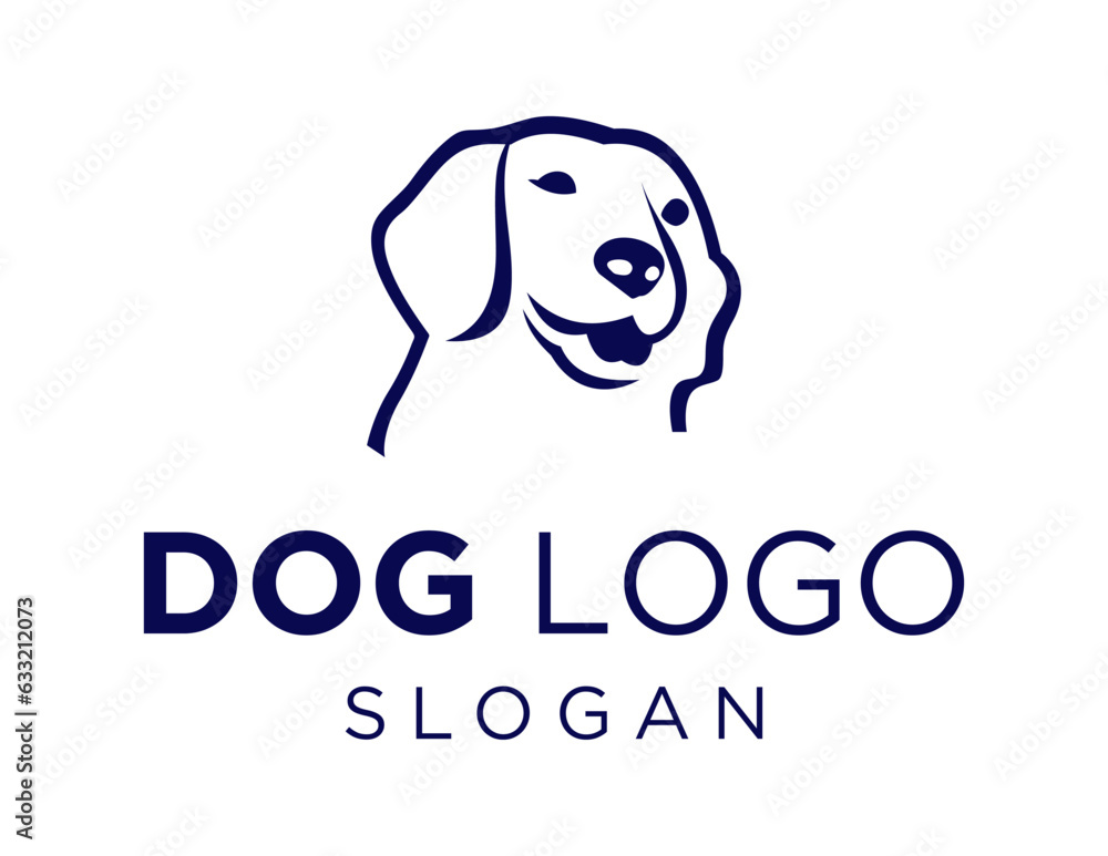 Aufkleber logo about dog on a white background. created using the coreldraw application.