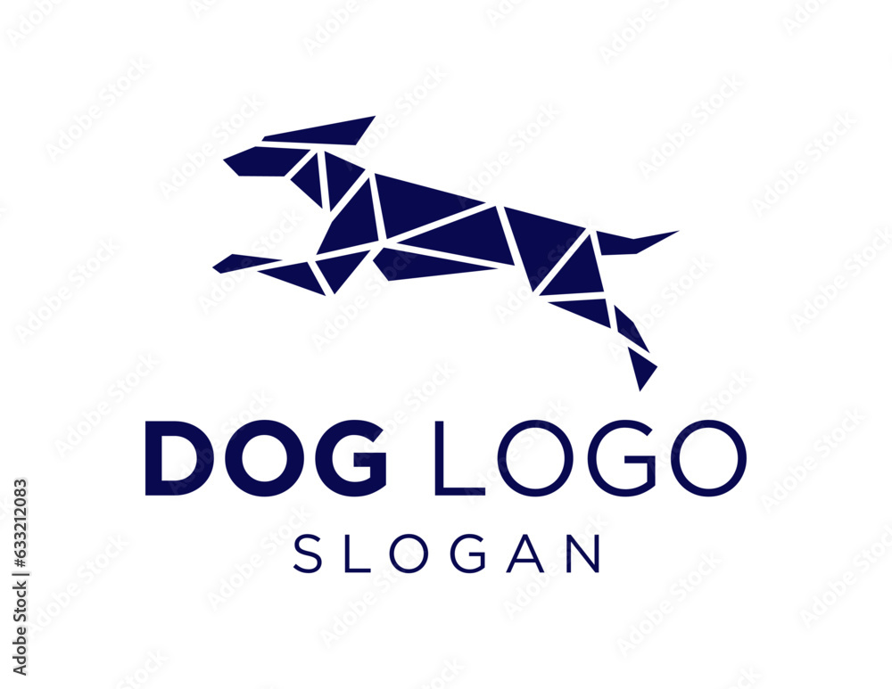 Aufkleber logo about dog on a white background. created using the coreldraw application.