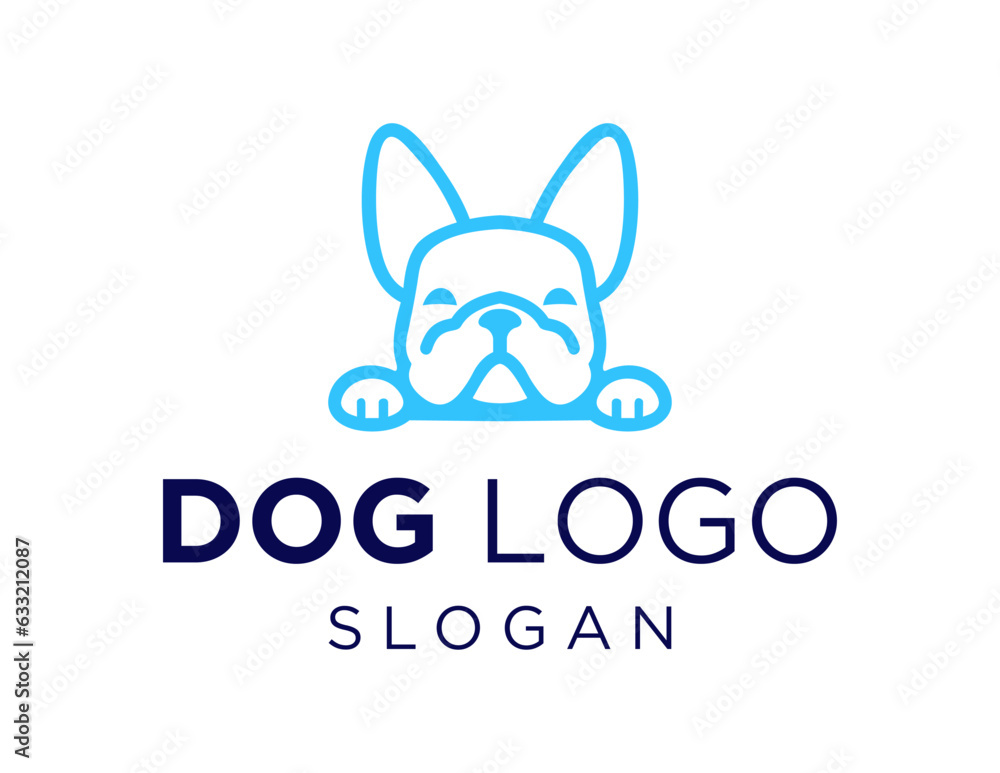 Poster logo about dog on a white background. created using the coreldraw application.