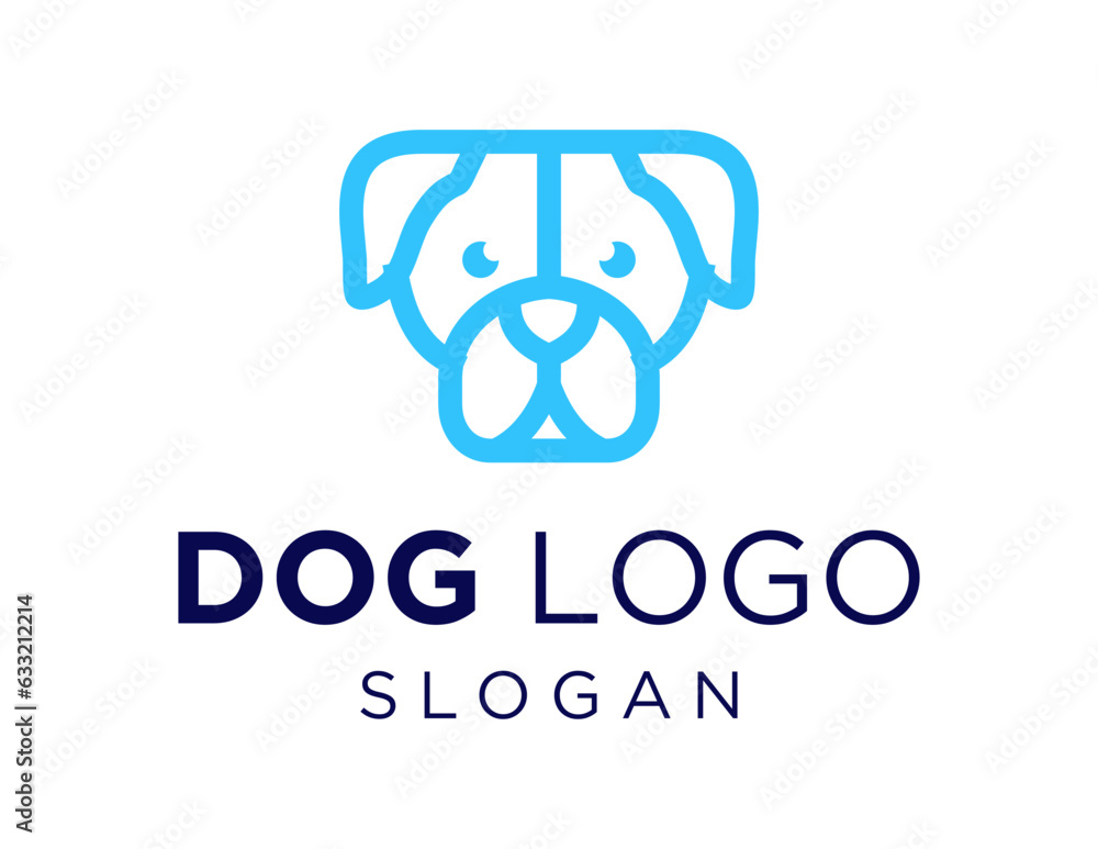 Aufkleber logo about dog on a white background. created using the coreldraw application.