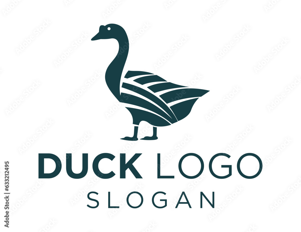 Poster logo about duck on a white background. created using the coreldraw application.