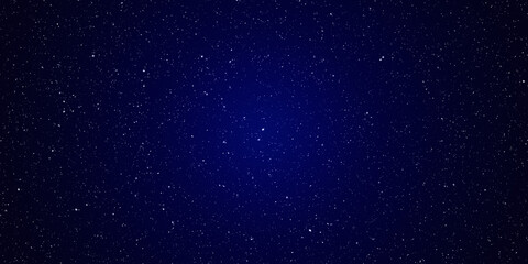 Illustration, full sky and stars, dark blue background.
