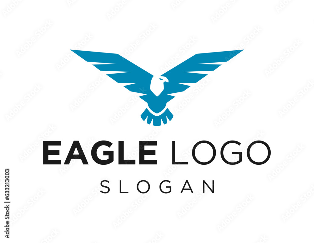 Poster logo about eagle on a white background. created using the coreldraw application.