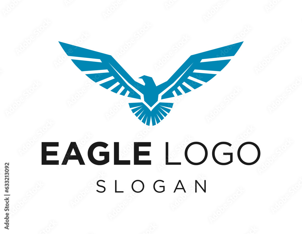 Poster logo about eagle on a white background. created using the coreldraw application.