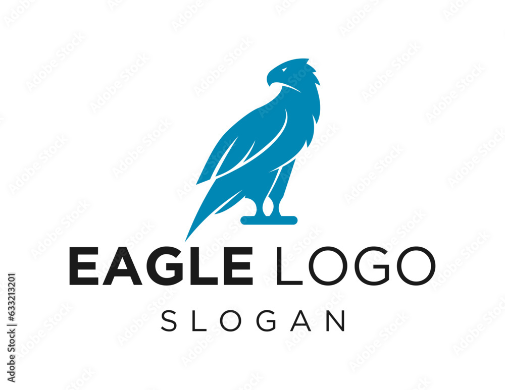 Poster logo about eagle on a white background. created using the coreldraw application.