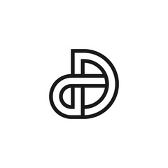 initial letter DD unique monogram logo vector