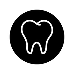 Tooth icon vector on trendy style for design and print