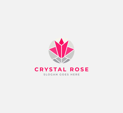 Crystal Rose Logo Design for your bussines