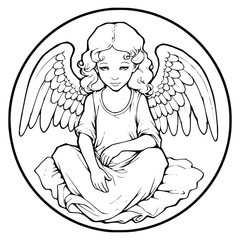 Angel Coloring Pages For Kids 