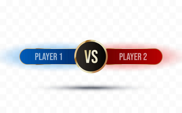 Versus banner. Battle scoreboard vector illustration