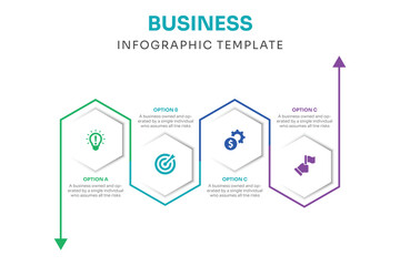 Modern Business infographic colorful infographic 4 steps