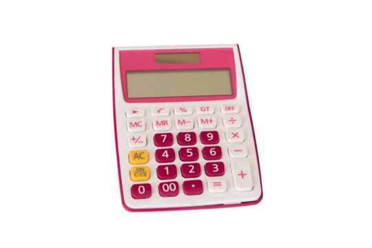 calculator for work calculate number arrangement flat lay style 