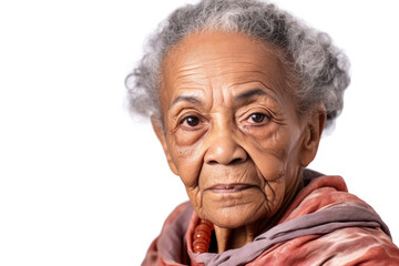 photograph of African american old lady portrait, Beautiful african american old lady woman with clean fresh skin,generative ai