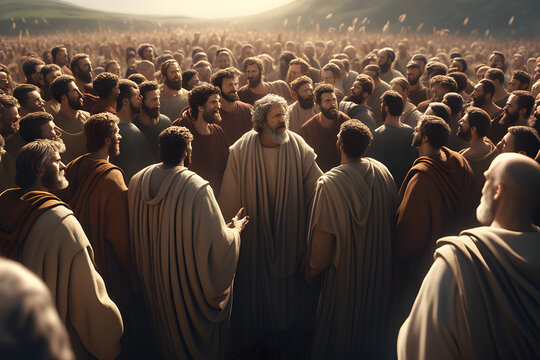 2,000 years ago, the apostle Peter preached on a hill on the day of Pentecost. Then the Holy Spirit mysteriously descends from heaven. Dozens of people around him listen to his sermon and make faces o
