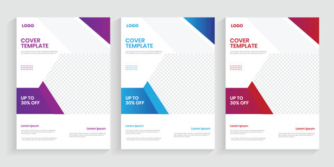 New brochure sell sheet template with a4 front cover graphics