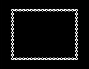 Frame for Picture or Photo Image Create from Chain of the Motorcycle, Bike, Bicycle or Machine. Vector Illustration 