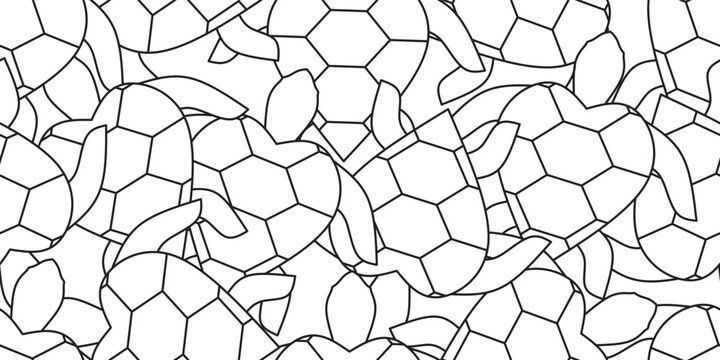 abstract line turtles seamless pattern
