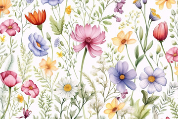 Art floral spring pattern