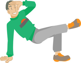 ブレイクダンスをする男性