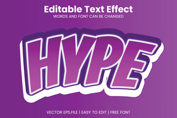 Vector Hype editable text effect template
