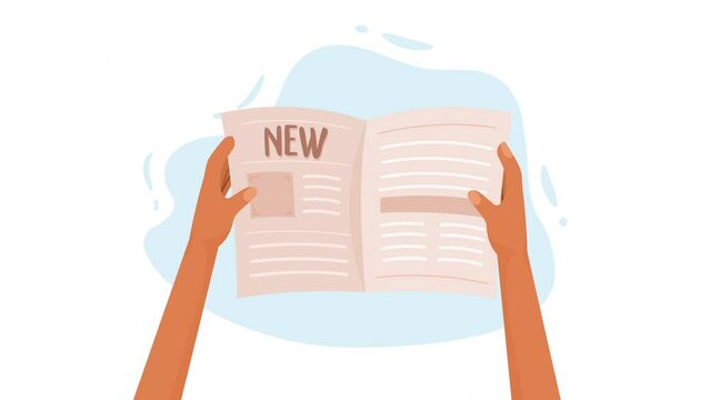 news paper information daily animation