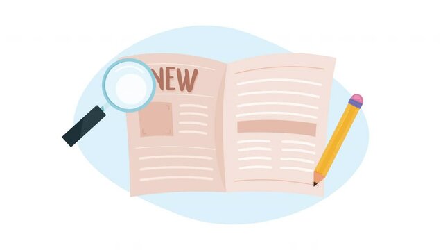 news paper information daily animation