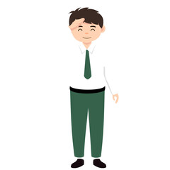 Indonesian boy student character