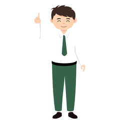 Indonesian boy student character