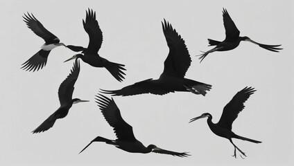 a group of birds flying