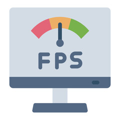 Frame Per Second monitor performance icon