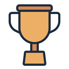 Trophy Cup winner filled line icon