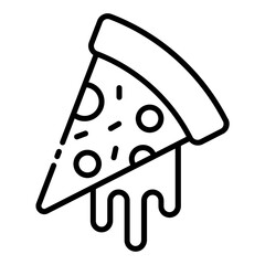 Slice of Pizza outline icon