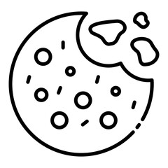 Cookie biscuit outline icon