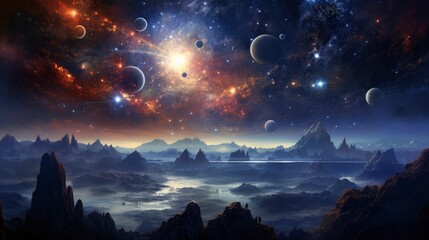 The best view of the galaxy, universes, solar systems, planets, parallel realities,