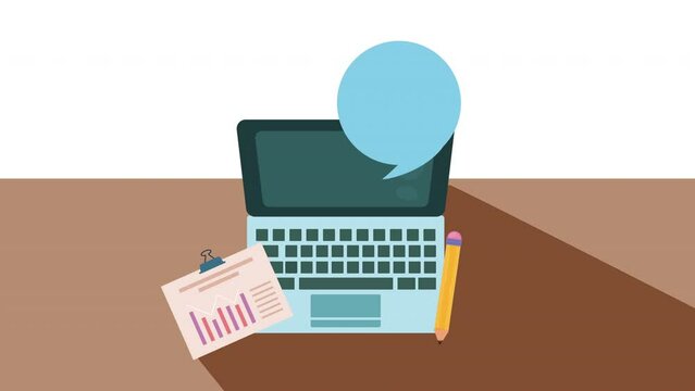 laptop computer portable device animation