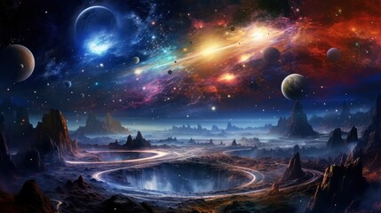 The best view of the galaxy, universes, solar systems, planets, parallel realities,