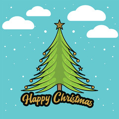 Christmas themed funny and cute mascot logo design