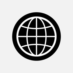 Globe Icon. Earth, World Symbol for Design, Presentation, Website or Apps Elements – Vector