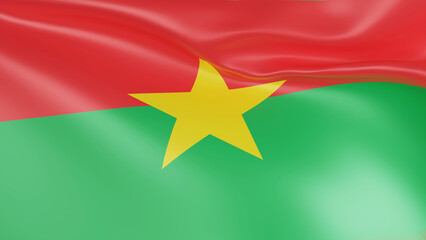 Flag of Burkina Faso 3d rendering