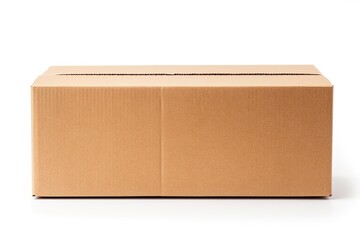 Empty cardboard box isolated on white background