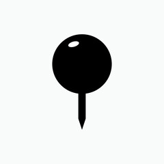 Pin Icon. Pointer Symbol, Marker, Position - Vector.