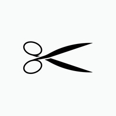 Fototapeta premium Scissor Icon. Cut, Cutting Tool . Barber Symbol - Vector Sign and Symbol for Design, Presentation, Website or Apps Elements. 