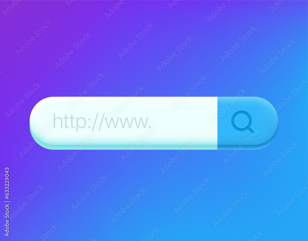 Poster Web search bar vector template

