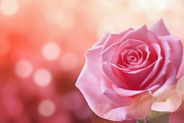 Fototapeta na wymiar A beautiful single pink rose, background material