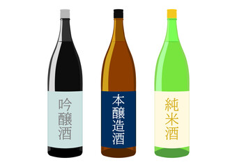 日本酒の吟醸酒と本醸造酒と純米酒